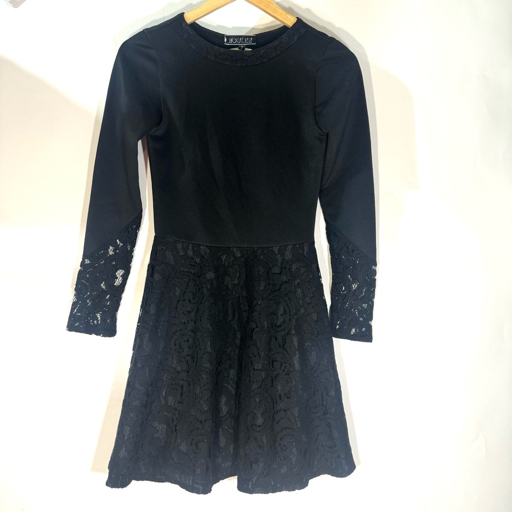 New Boulee Black Long Sleeve Midi Dress